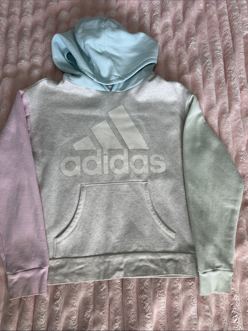 Girls Adidas Color-block Pullover Hoodie